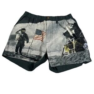 Chubbies Everywear 5" Shorts Men's XL Grey Stretch Moon Landing Space Astronaut